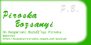 piroska bozsanyi business card